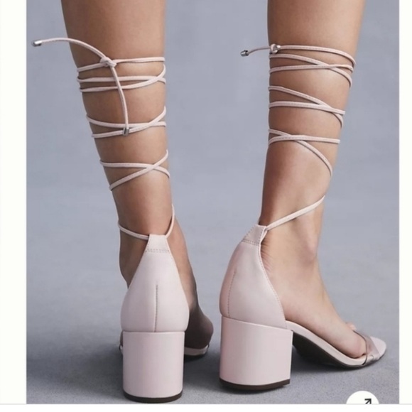 🛍️Schutz Jessie Mid Block Heel Wrap Strap Cool Rose Pink 11 NIB - Picture 2 of 10